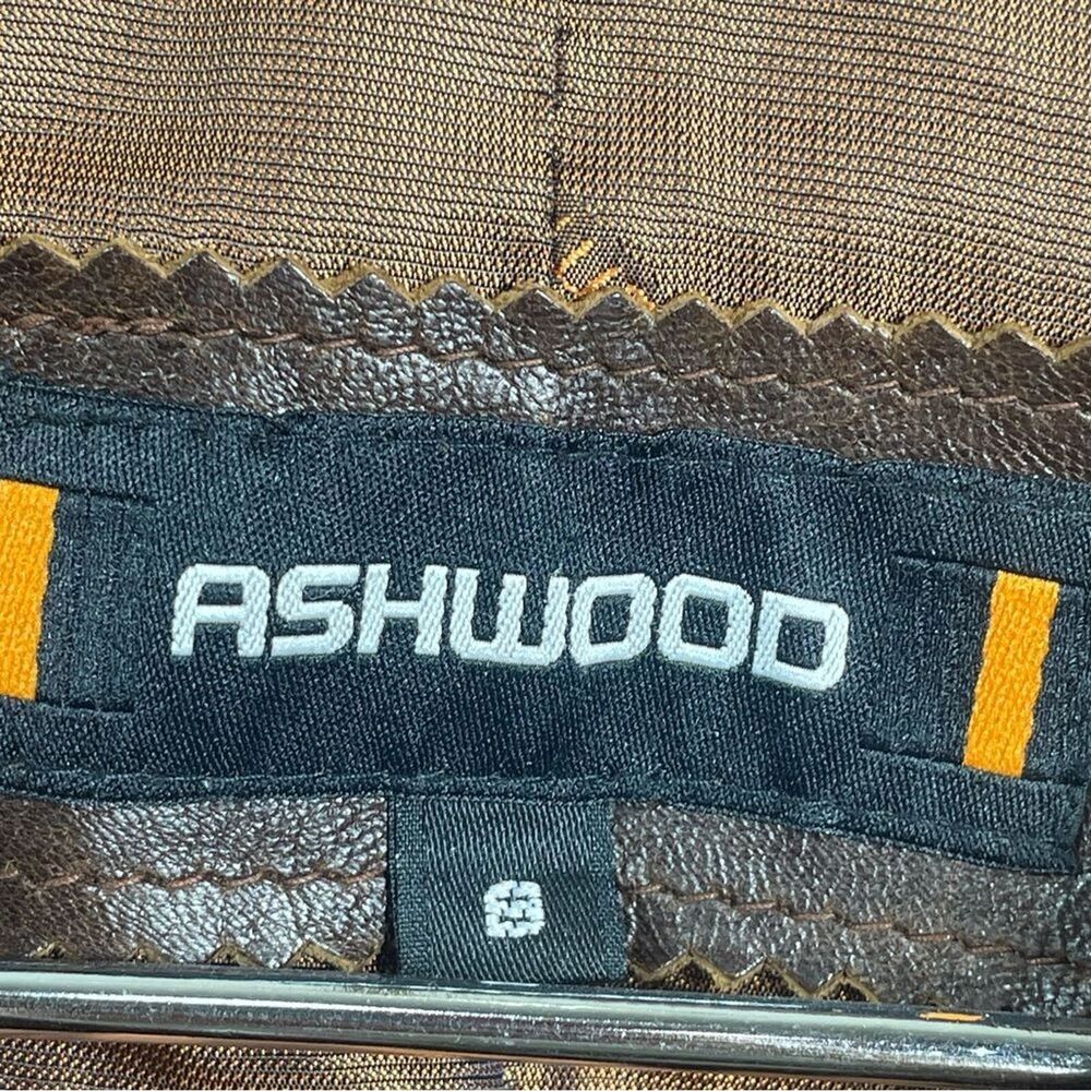 (P1) Ashwood Vintage Y2K Multi-Pocket Biker Leather Jacket Size S - Picture 15 of 16